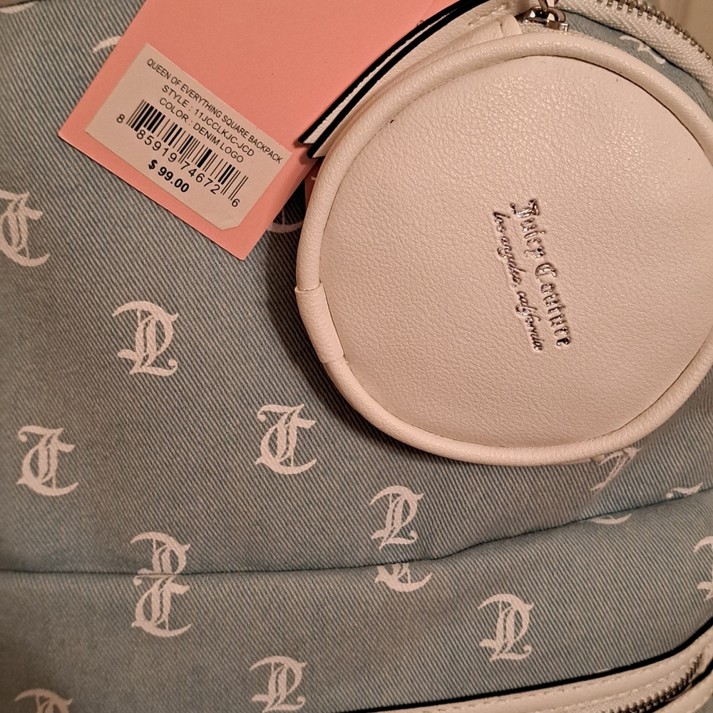 Juicy Couture Queen of Everything Square Backpack NWT w/change accessory pouch - Picture 2 of 6